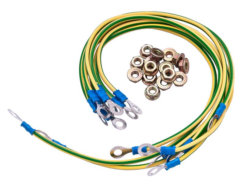 набор кабелей заземления grw (30см-6шт 40см-2шт гайка с фланцем-16шт) cabeus 7708c от BTSprom.by