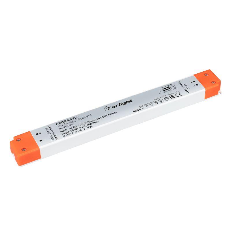 блок питания arv-sp-48030-slim-pfc (48в 0.63а 30вт) ip20 пластик arlight 036965(2) от BTSprom.by