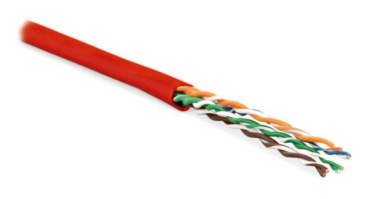 кабель витая пара u/utp кат.6 4 пары 24 awg мж patch без разделит. lszh нг(с)-hf uutp4-c6-p24-ncr-in-lszh-rd-100 красн. (уп.100м) hyperline 273531 от BTSprom.by