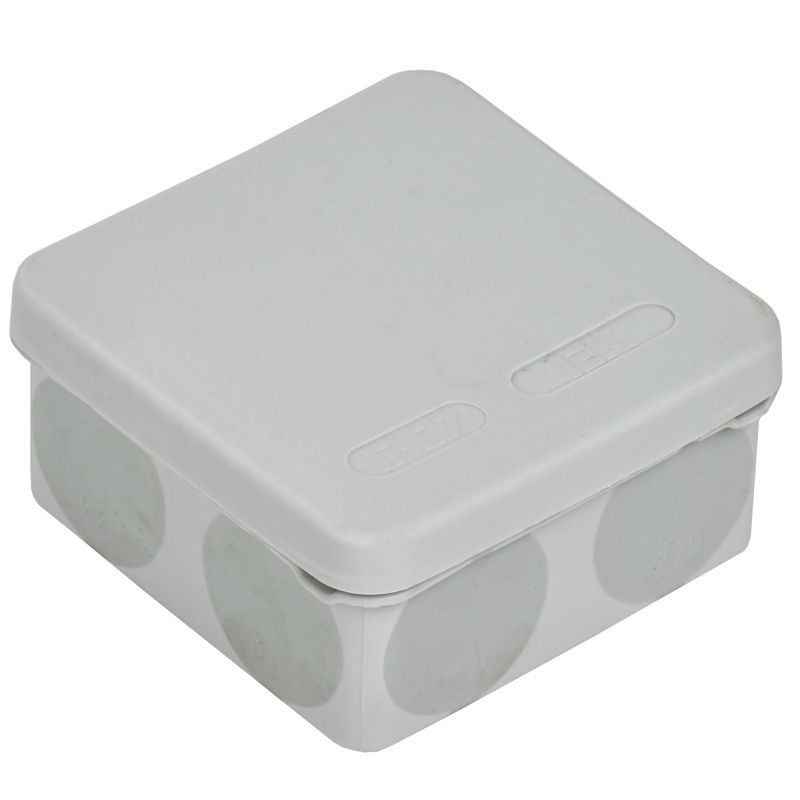  Коробка распаячная ОП КМ42435 80х80х40мм IP67 8 вводов сер. IEK UKO21-080-080-040-K41-66 фото в каталоге от BTSprom.by
