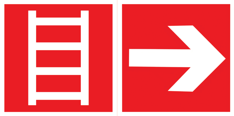 знак "лестница / стрелка" 400х200мм для аварийно-эвакуационного светильника vault varton v5-em03-60.013.047 от BTSprom.by