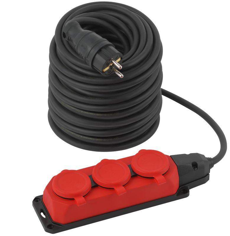 удлинитель 3х50м с заземл. ip44 uk-3e-3x1.5-50m-ip44(kg) каучук кг 3х1.5 эра б0057584 от BTSprom.by
