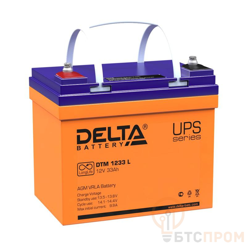  Аккумулятор UPS 12В 33А.ч Delta DTM 1233 L фото в каталоге от BTSprom.by