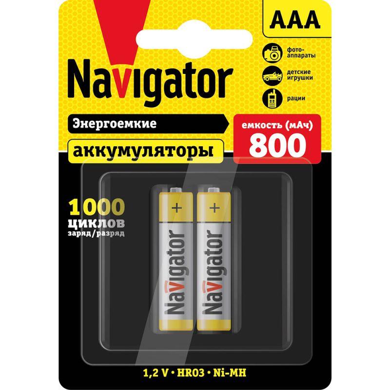 аккумулятор aaa/hr03 94 461 nhr-800-hr03-bp2 (блист.2шт) navigator 94461 от BTSprom.by