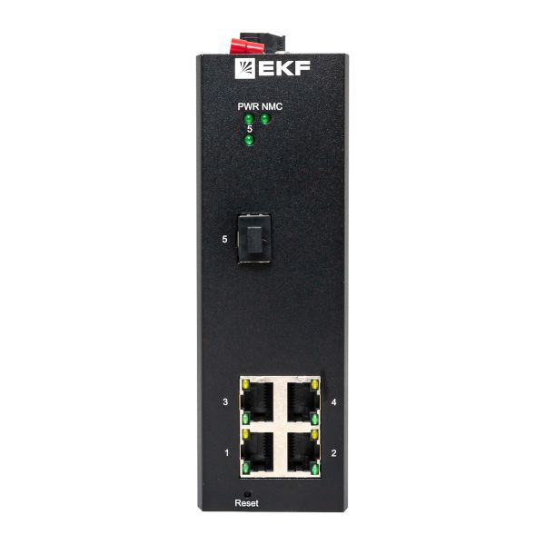  Коммутатор управляемый промышленный уровня L2 ML2-1GX/SFP-4GTP 1 порт 1000Base-X SFP 4 порта 10/100/1000Base-T(X) RJ45 c PoE монтаж на DIN-рейку TSX EKF TSX-ML2-1GX/SFP-4GTP фото в каталоге от BTSprom.by