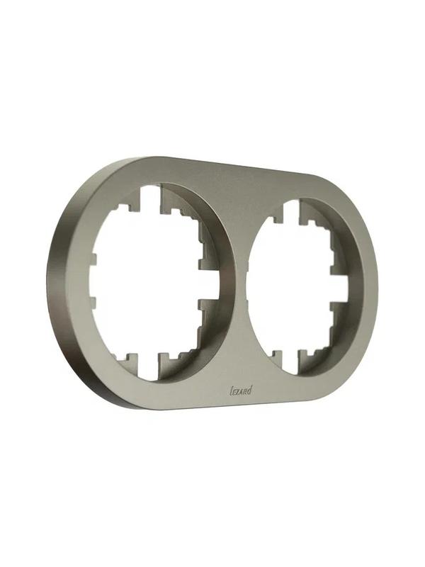  Рамка 2-м OSEN горизонт. круглая титан LEZARD 744-3700-147 фото в каталоге от BTSprom.by