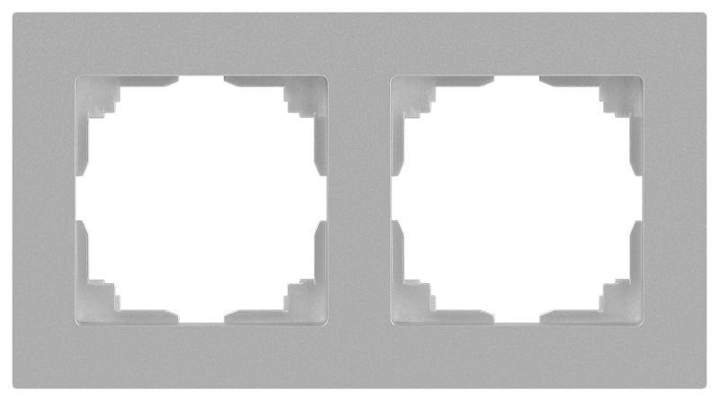 рамка 2-м сп accent 6-502-03 алюм. intro б0063755 от BTSprom.by