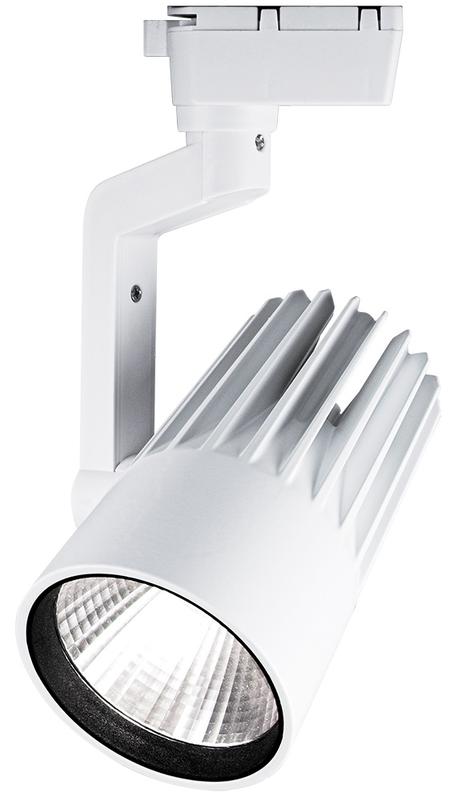 светильник светодиодный трековый ptr 0130-2 30вт 3000к ip40 24град. wh бел. pro jazzway 5035218 от BTSprom.by