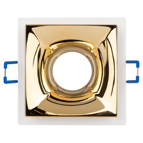  Светильник декоративный KL102 WH/GD MR16 GU5.3 встраив. бел. золото ЭРА Б0056352 фото в каталоге от BTSprom.by