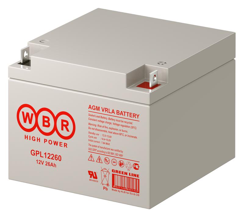  Аккумулятор 12В 26А.ч WBR GPL12260 WBR фото в каталоге от BTSprom.by