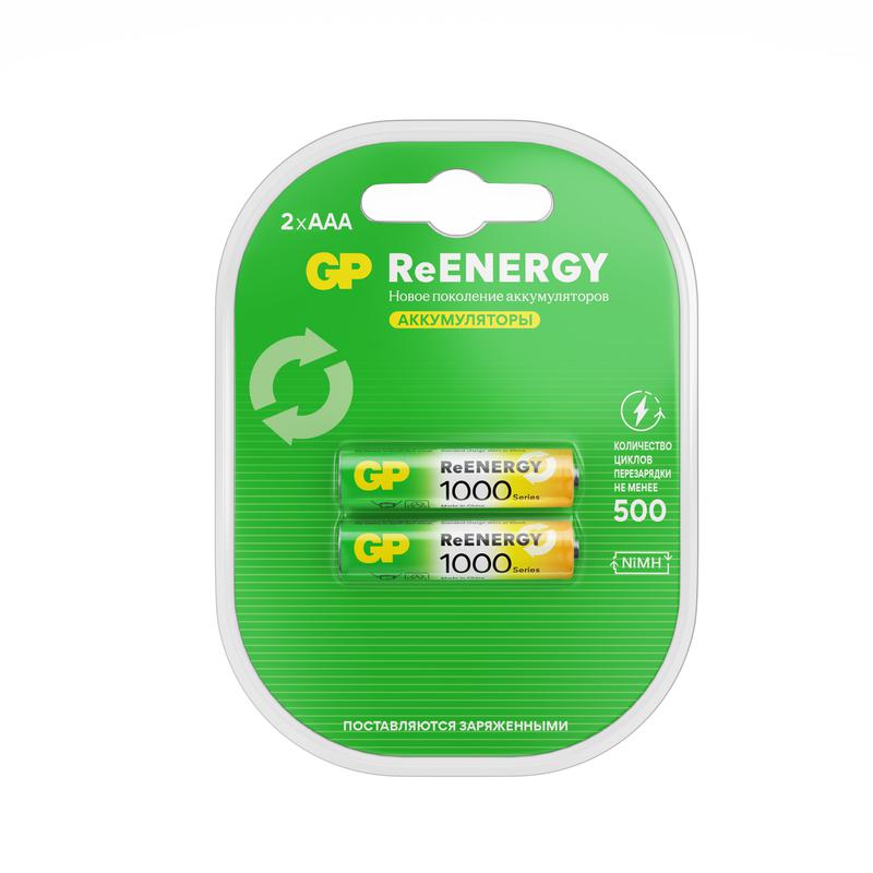 аккумулятор aaa/hr03 reenergy 1.2в 930ма.ч (блист.2шт) gp 20271 от BTSprom.by