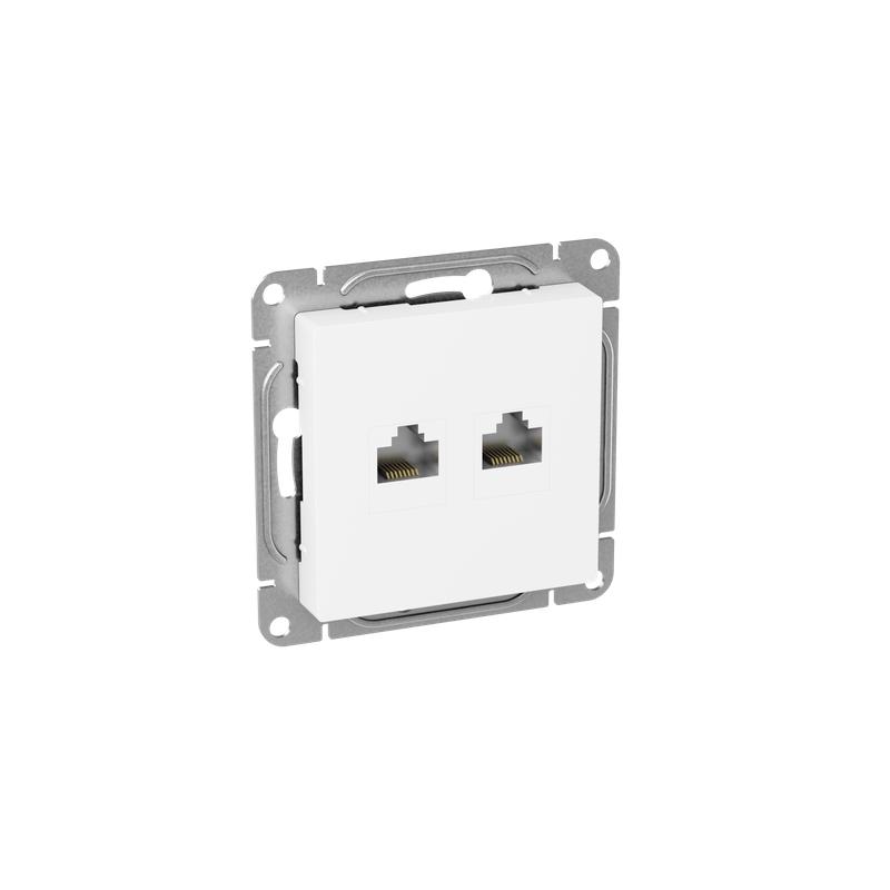розетка компьютерная 2-м сп эпика rj45 кат.5 механизм бел. ekf up1-sow-2rj45-5 от BTSprom.by