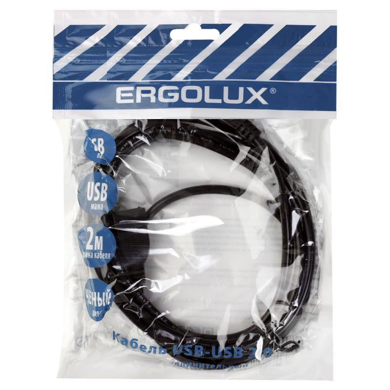кабель удлинитель usb elx-ec01p-usb usb (ам)-usb (af) 2м pvc пакет черн. ergolux 15298 от BTSprom.by