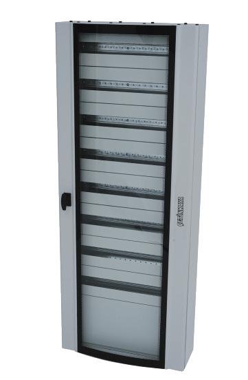 корпус щита распределительного 600х1500х250мм din-рейки 216m(9х24) навесной прозр. дверца из гнутого стекла метал. сер. cetinkaya pano cpd6015025sums от BTSprom.by