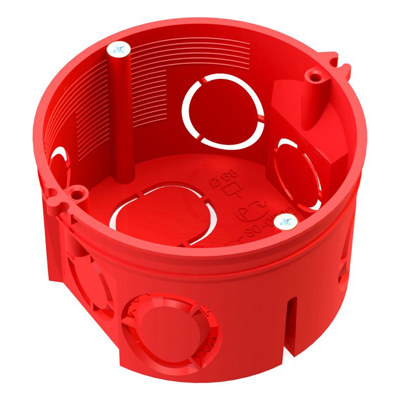 коробка установочнаясп 80-0501с безгалогенная (hf) 68х42 с саморезами без соединителя промрукав 80-0501с от BTSprom.by