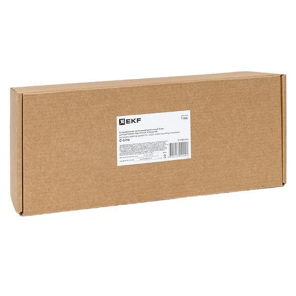  Блок розеточный встраиваемый настольный для крепления под столом 8 модулей C-Line EKF cl-vnbu-8-s фото в каталоге от BTSprom.by