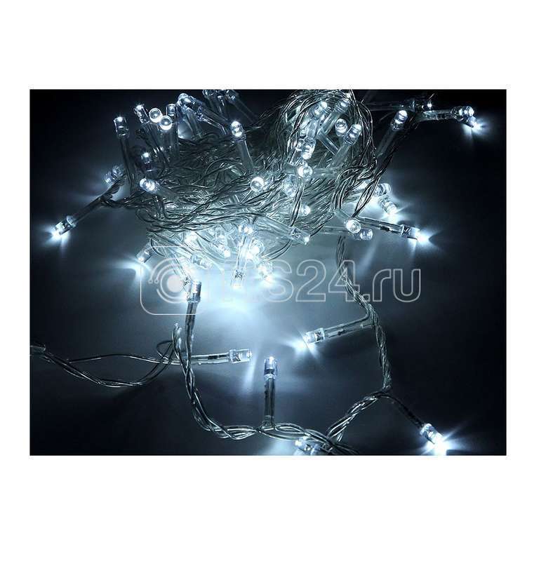 гирлянда светодиодная "нить" ld200-gw-bo 20м 200led бел. уличная 8 режимов элементы питания 3хaa shlights 4690601045454 от BTSprom.by