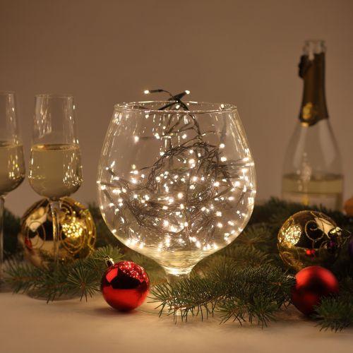  Гирлянда светодиодная "Нить Мишура" 3.9м 200LED 220В IP20 зел. провод тепл. свет ЭРА Б0047970 фото в каталоге от BTSprom.by