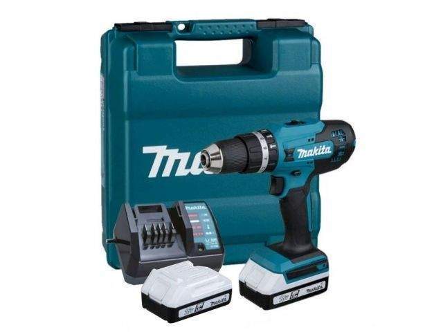 аккум. дрель-шуруповерт makita hp 488 dwe в чем. (18.0 в, 2 акк., 1.5 а/ч li-ion, 2 скор., 42 нм, шурупы до 10 мм) от BTSprom.by