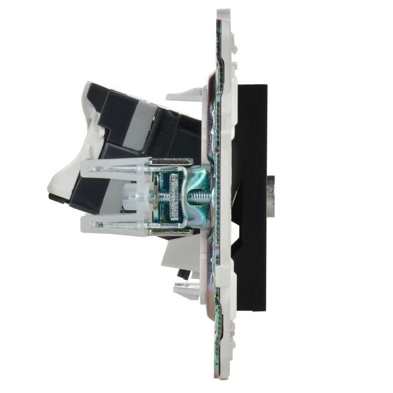  Розетка двойная TV+RJ45 кат.5E SKANDY SK-A14Bl черн. IEK SK-AK20-1-K02 фото в каталоге от BTSprom.by