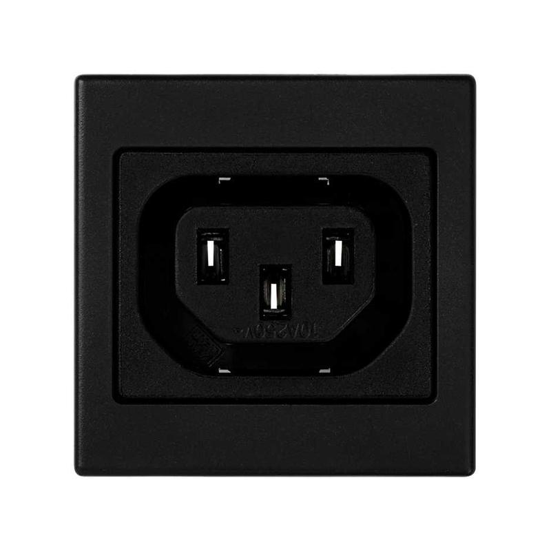 плата с 1-м разъемом "мама" iec320 45х45мм графит simon connect k306a-14 от BTSprom.by