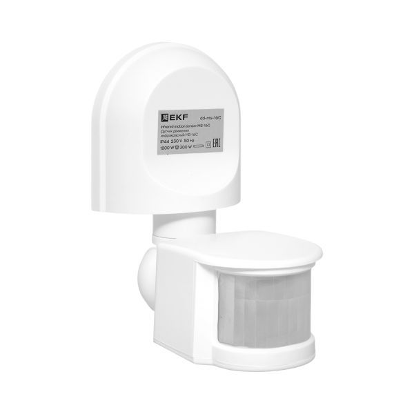 датчик движения (ик) ms-16c (дд) настен. 1200вт 180град. до 12м (рег.) ip44 ekf dd-ms-16c от BTSprom.by