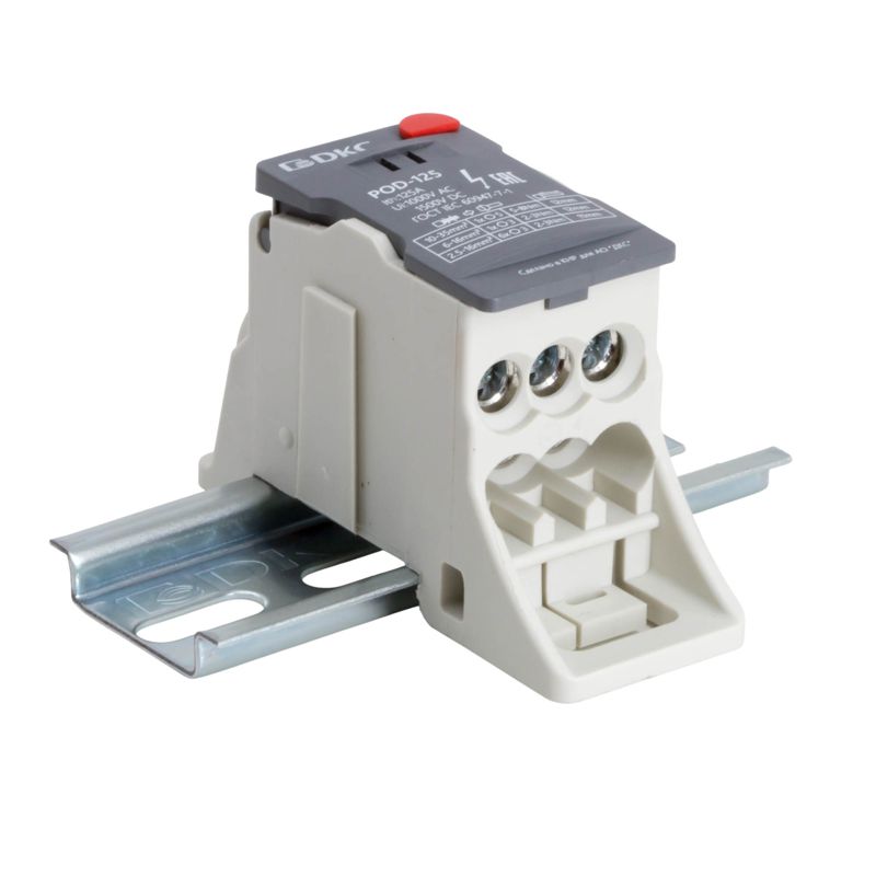 блок распределительный винтовой зажим 1х35кв.мм 7х16кв.мм dkc pod-125 от BTSprom.by