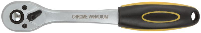  Вороток (трещотка) CrV прорезиненная ручка профи 3/8дюйм 72 зубца черн.-желт. FIT 62352 фото в каталоге от BTSprom.by