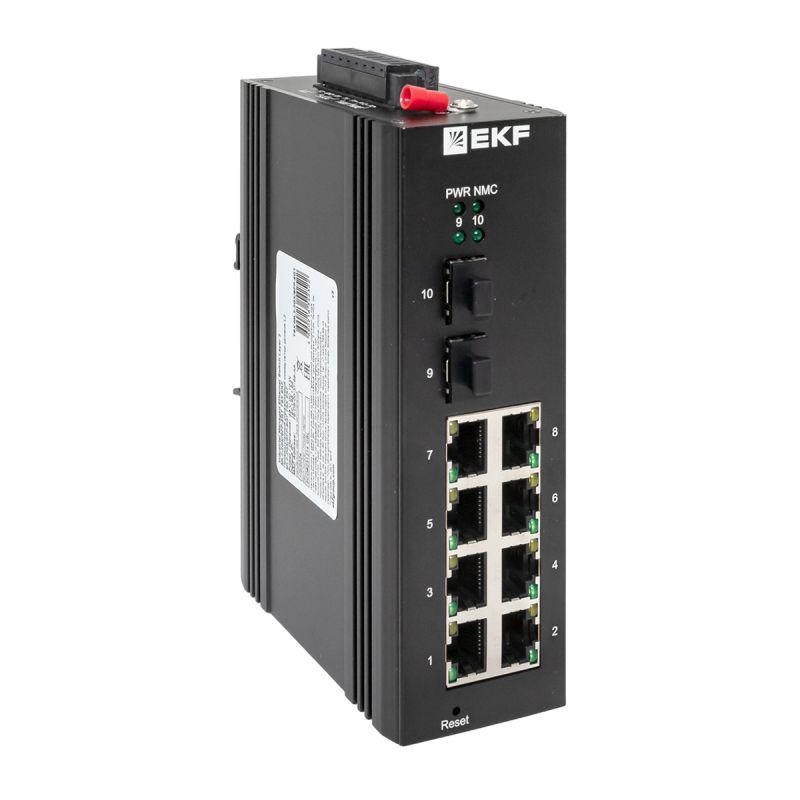 коммутатор управляемый промышленный уровня l2 tsx-ml2-2gx/sfp-8gt 2 порта 1000base-x sfp 8 портов 10/100/1000base-t(x) rj45 монтаж на din-рейку tsx ekf tsx-ml2-2gx/sfp-8gt от BTSprom.by