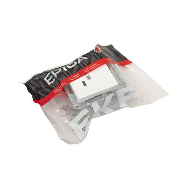  Розетка 2-м СП Эпика USB-C механизм бел. EKF UP1-SOW-2USBC фото в каталоге от BTSprom.by