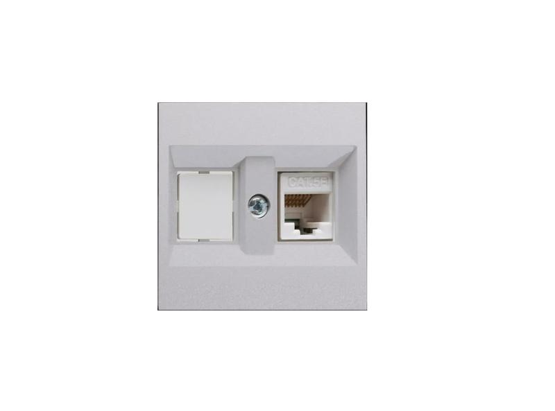 розетка компьютерная 2-м сп karea 16а ip20 rj45 кат.5 механизм сереб. makel 57065035 от BTSprom.by