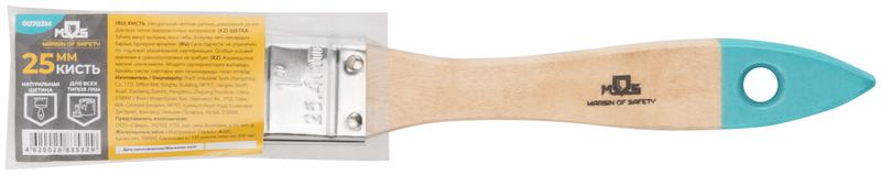  Кисть флейцевая натур. светлая щетина деревянная ручка 1дюйм (25мм) MOS 00703М фото в каталоге от BTSprom.by