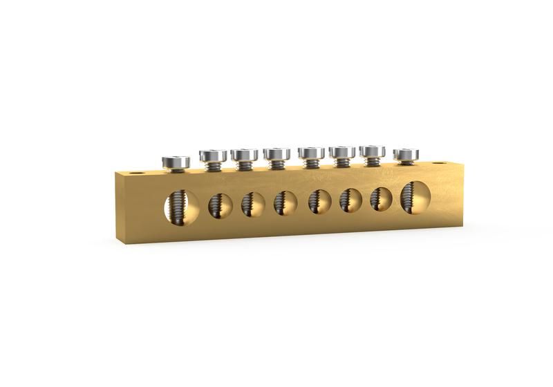 шина pen "земля-ноль" 8х12мм 8 отвер. латунь tokov electric tke-bsb-812-8-n/pen от BTSprom.by