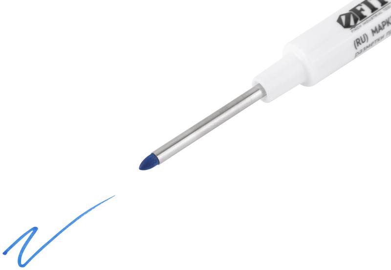 Маркер строительный перманентный тонкий удлиненное перо син. FIT 04343 фото в каталоге от BTSprom.by