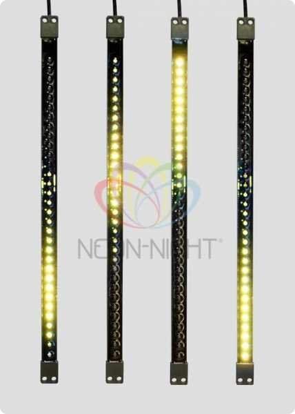 сосулька светодиодная 50 см, 9,5v, двухсторонняя, 32х2 светодиодов, пластиковый корпус черного цвета, цвет светодиодов желтый от BTSprom.by