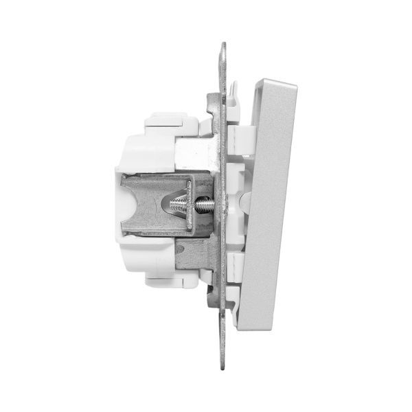  Выключатель проходной 2-кл. СП Эпика механизм алюм. EKF UP1-SWA-21 фото в каталоге от BTSprom.by