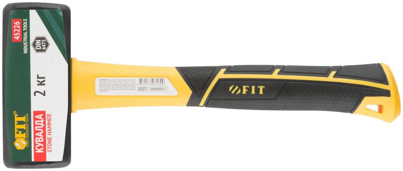  Кувалда кованая Профи 2кг фибергласовая усилен. ручка FIT 45226 фото в каталоге от BTSprom.by