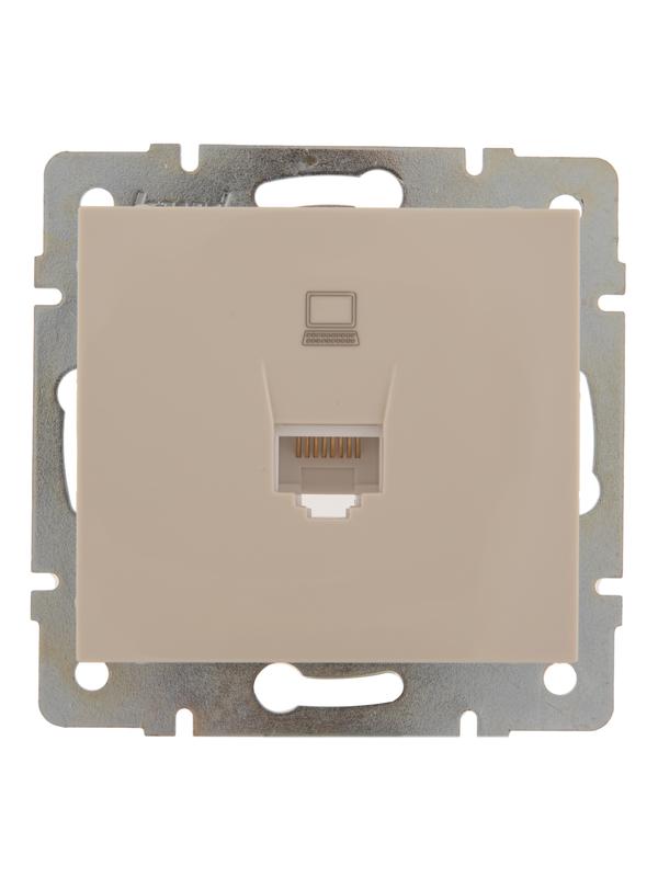 розетка компьютерная сп rain rj45 16а ip20 механизм крем. lezard 703-0388-139 от BTSprom.by