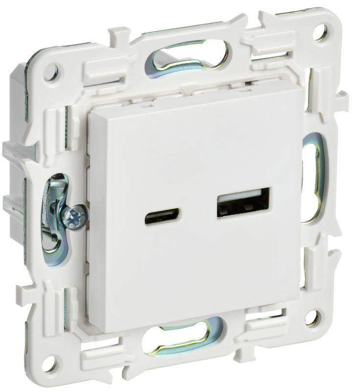 розетка usb a+c 18вт skandy sk-r13w арктич. бел. iek sk-u22-018-k01 от BTSprom.by