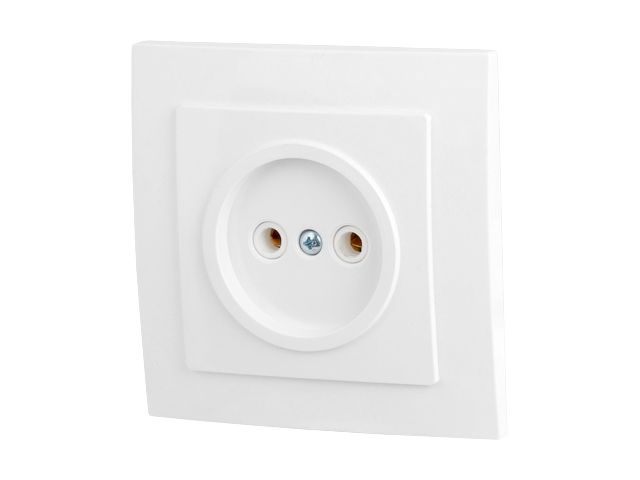 розетка 1-ая (скрытая, б/з) белая, стандарт, юпитер (rs 16-131 б) (юпитер) jp7420-02 от BTSprom.by
