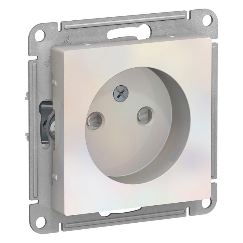 розетка 1-м сп atlasdesign 16а ip20 без заземл. защ. шторки механизм жемчуж. se atn000449 от BTSprom.by