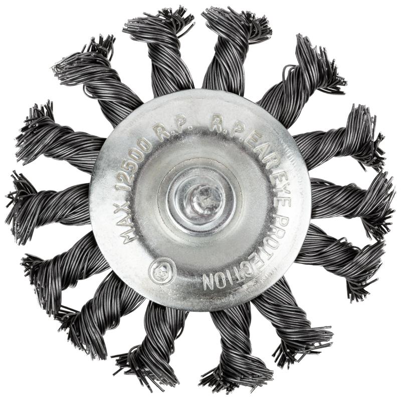  Корщетка дисковая прямая со шпилькой стальная витая проволока 75мм КУРС 38473 фото в каталоге от BTSprom.by