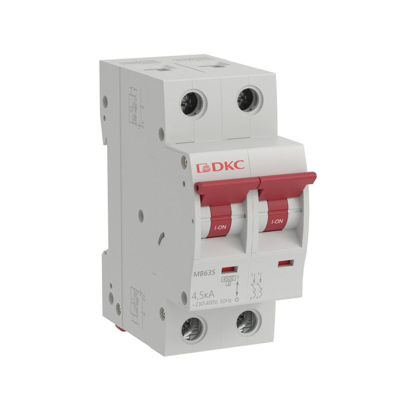 выключатель автоматический модульный 2п b 2а 4.5ка mb63 yon mb63s-2pb02 от BTSprom.by