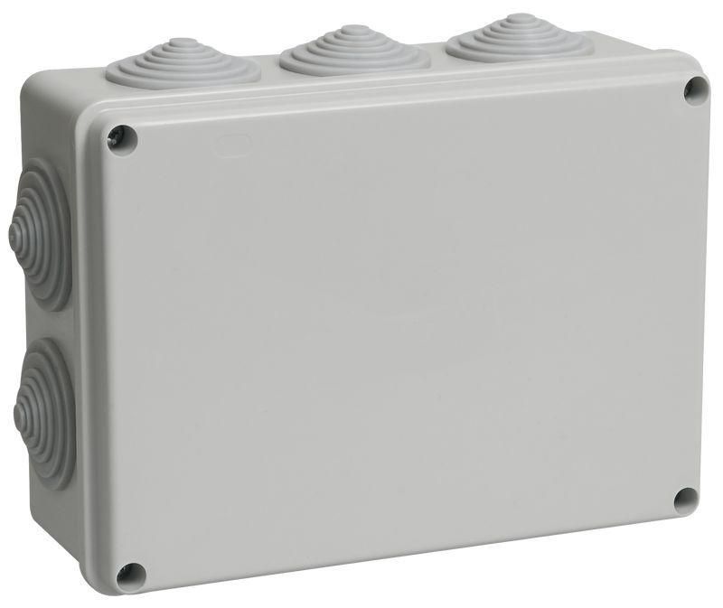 коробка распаячная оп 190х140х70 ip55 км41244 ral7035 (10 гермовводов) iek uko11-190-140-070-k41-55 от BTSprom.by