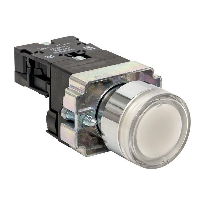 кнопка ba21 с подсветкой 230в бел. no proxima ekf xb2-bw21-230 от BTSprom.by