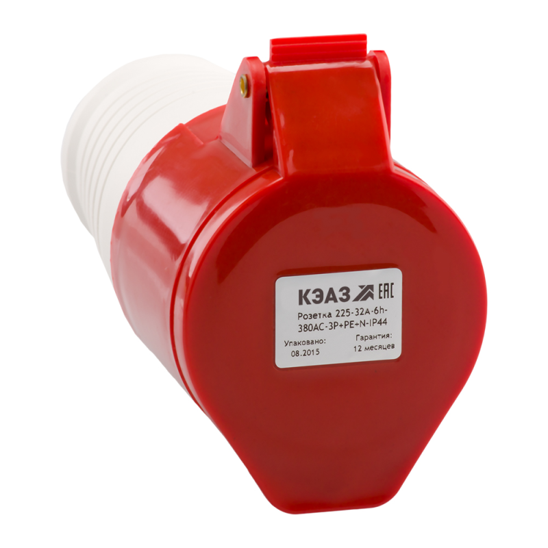 розетка кабельная 215 16а 380ac 3p+pe+n 6ч ip44 кэаз 222751 от BTSprom.by