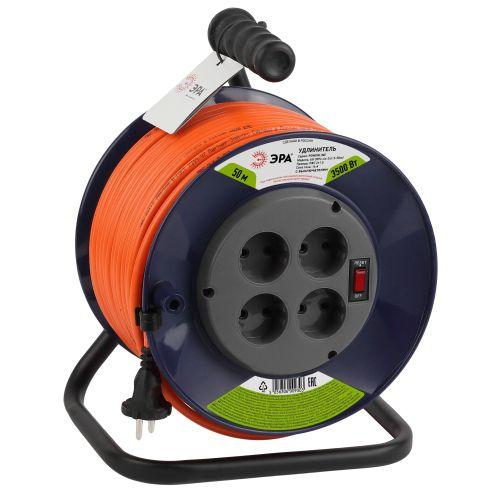 удлинитель на пластик. катушке 4х50м без заземл. 10а ip20 rpx-4s-2х1.5-50m пвс 2х1.5 эра б0046831 от BTSprom.by
