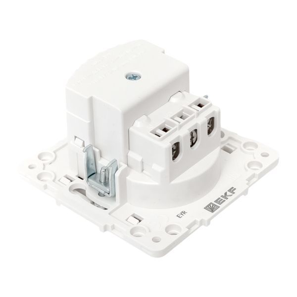  Розетка 1-м СП Стокгольм 16А USB 2A с заземл. защ. шторки винтов. клеммы механизм бел. EKF EYR16-2USB-typeA фото в каталоге от BTSprom.by