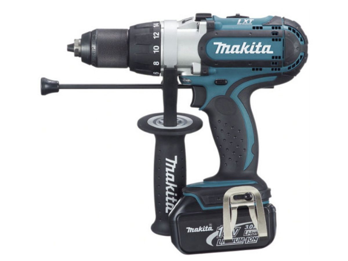 аккум. ударная дрель-шуруповерт makita lxt dhp 451 rfe в чем. (18.0 в, 2 акк., 3.0 а/ч li-ion, 3 скор., 80 нм, шурупы до 13 мм, сверление в металле до 13 мм) dhp451rfe от BTSprom.by