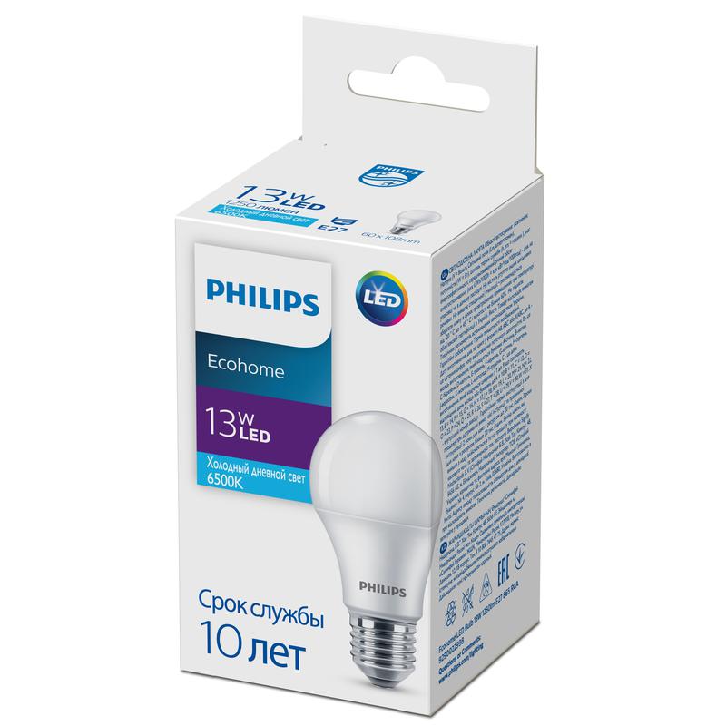 лампа светодиодная ecohome led bulb 13вт 1250лм e27 865 rca philips 929002299817 от BTSprom.by